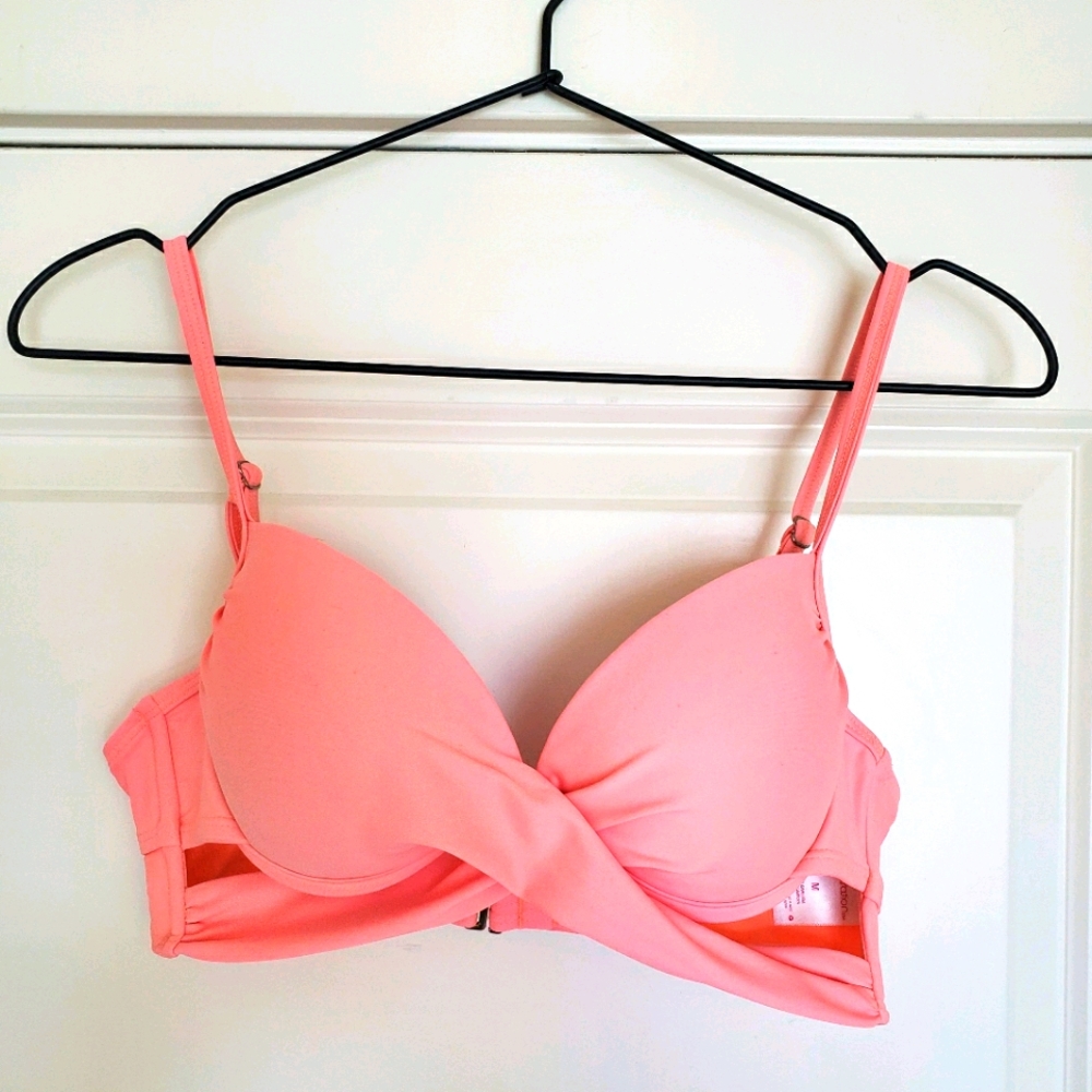Pushup Wrap Halter Swim Top